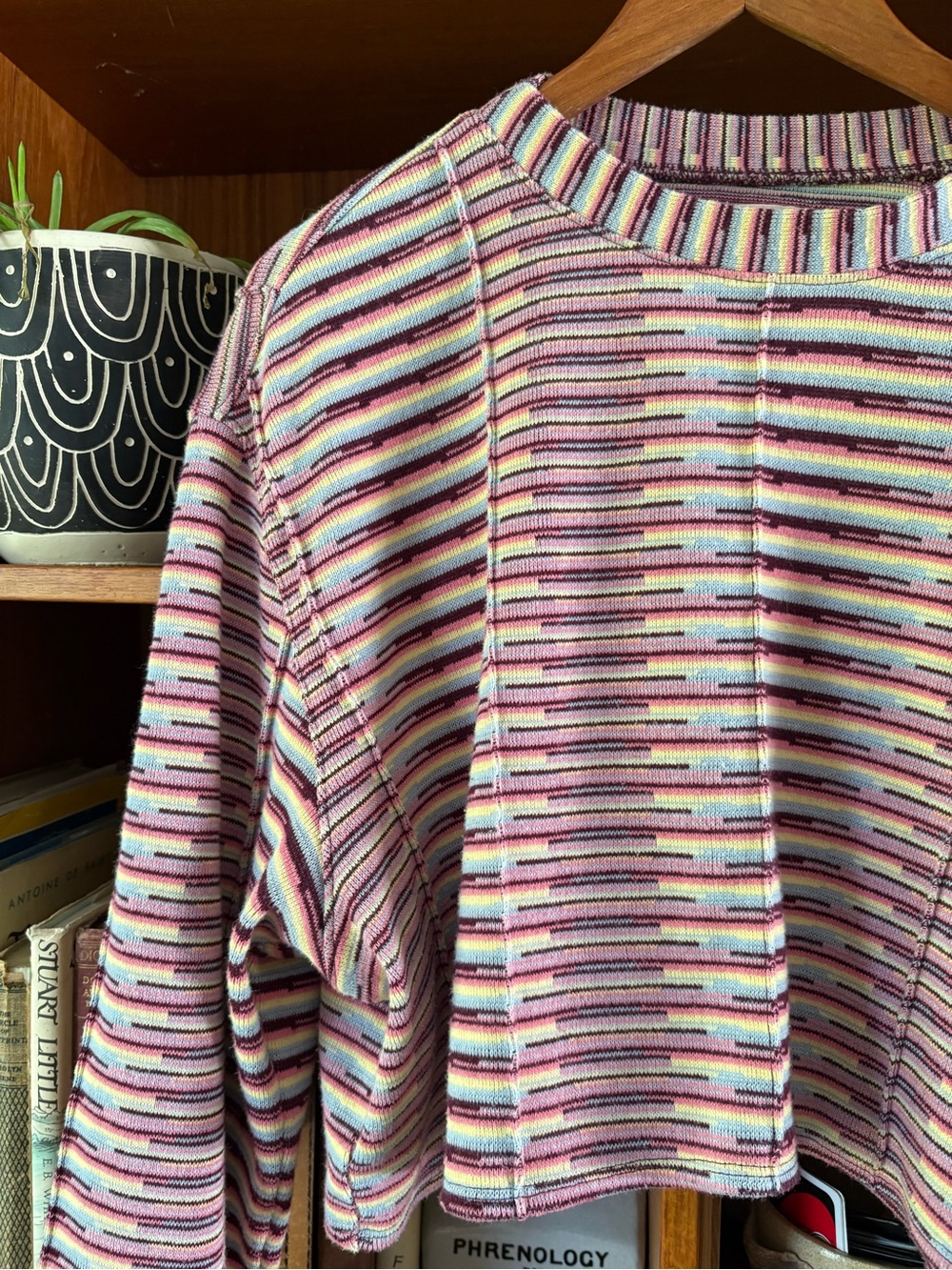 Urban Outfitters Boho Stripe Boxy Crop Sweater M - Picture 2 of 9